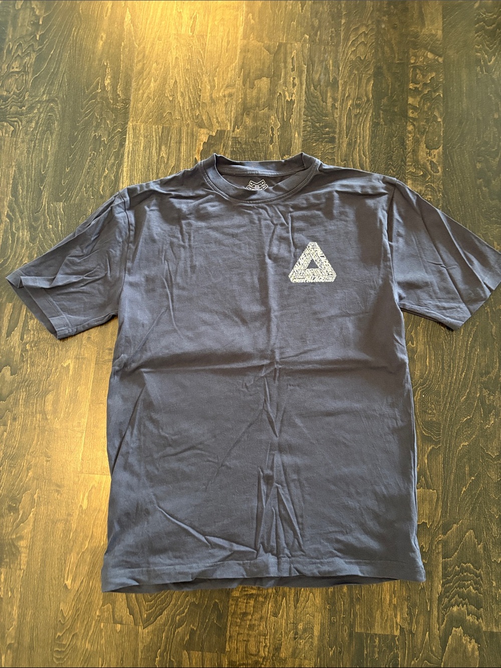 PALACE Navy Short-Sleeve Triangle Logo Tee
